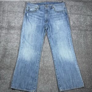 Vintage Polo Jeans Co Jeans Men's 40x31 Blue Denim‎ Colton Bootcut Distressed